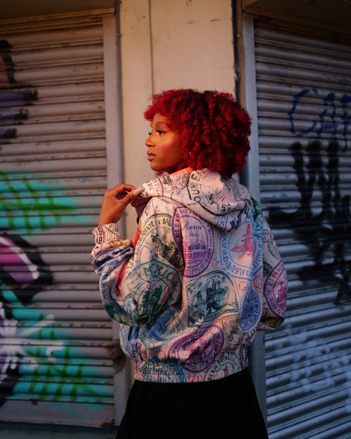 ERO DENIM HOODIE: "PASSPORT"